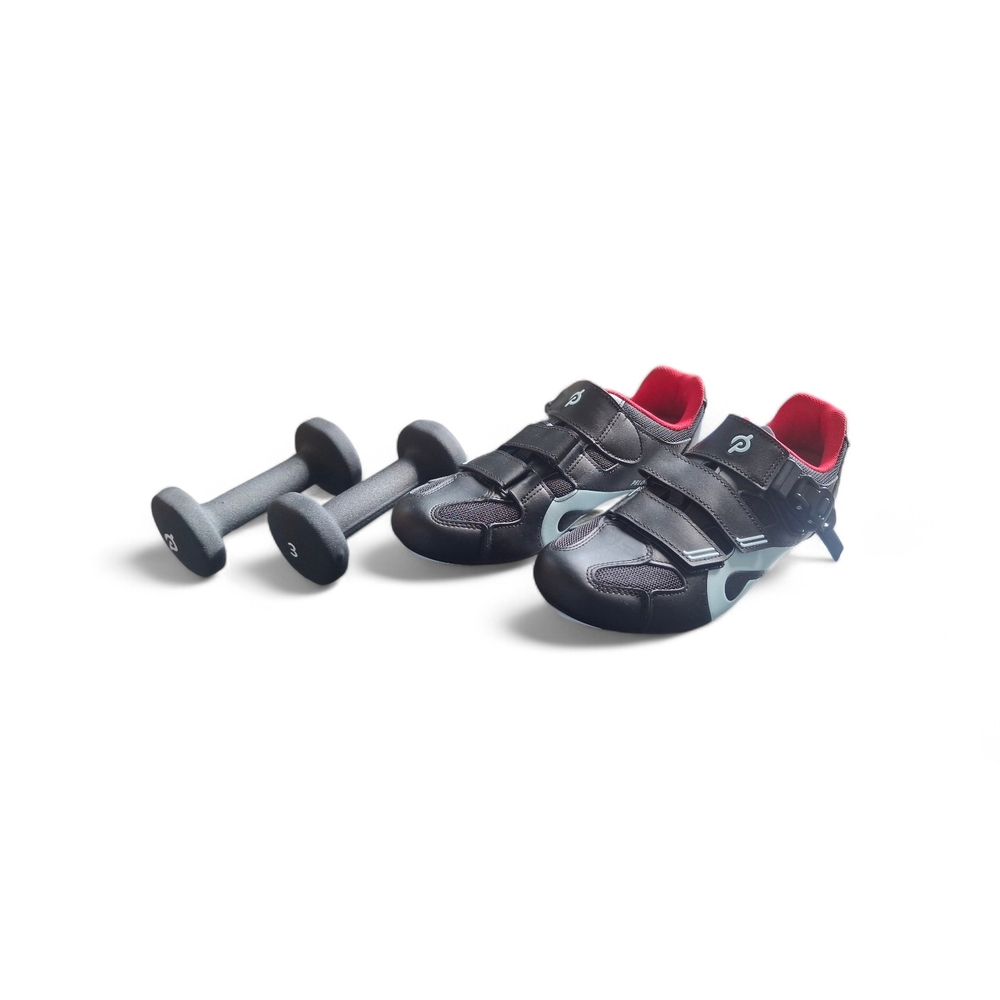 Peloton Cycling Shoes Size 43 with Delta-Compatible Bike Cleats & 3 lb. Weights